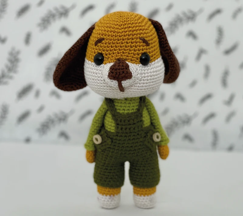 Complimentary Intermediate crochet pattern: Handsome Puppy Dog Amigurumi Pattern - Simple to follow guide
