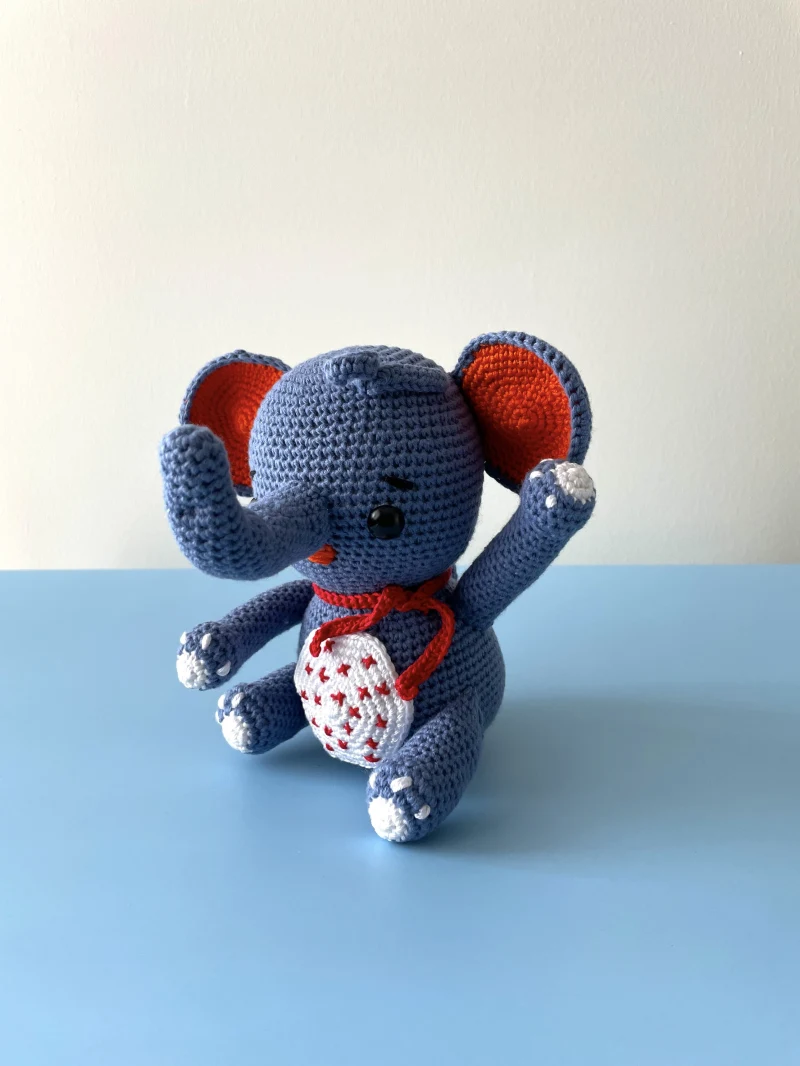 Complimentary Intermediate crochet pattern: Oliver the Elephant Amigurumi Pattern - Simple to follow guide