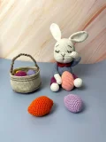 Sleepy Easter Bunny and Eggs Amigurumi Pattern step 1