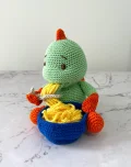 Spaghetti-Eating Dinosaur Amigurumi Pattern step 1