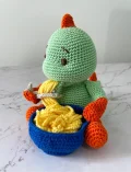 Spaghetti-Eating Dinosaur Amigurumi Pattern step 3