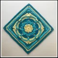 Margaret Textured Crochet Square Pattern step 1