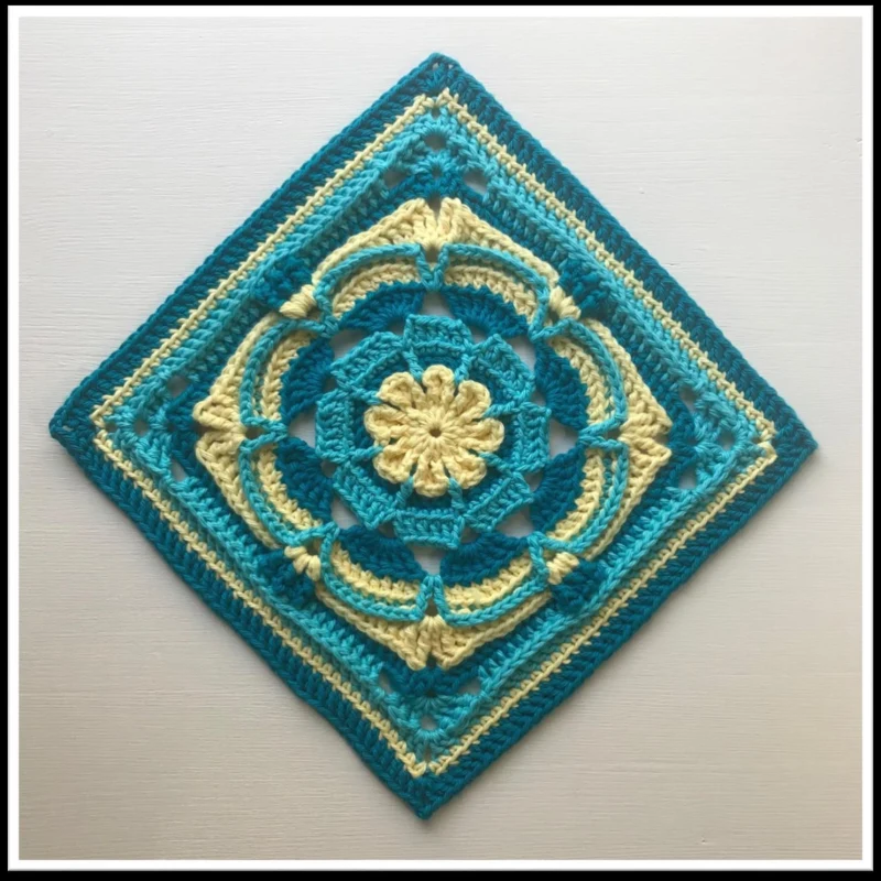 Complimentary Intermediate crochet pattern: Margaret Textured Crochet Square Pattern - Simple to follow guide