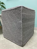 Textured Square Ottoman Cover Crochet Pattern step 3