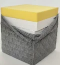 Textured Square Ottoman Cover Crochet Pattern step 4