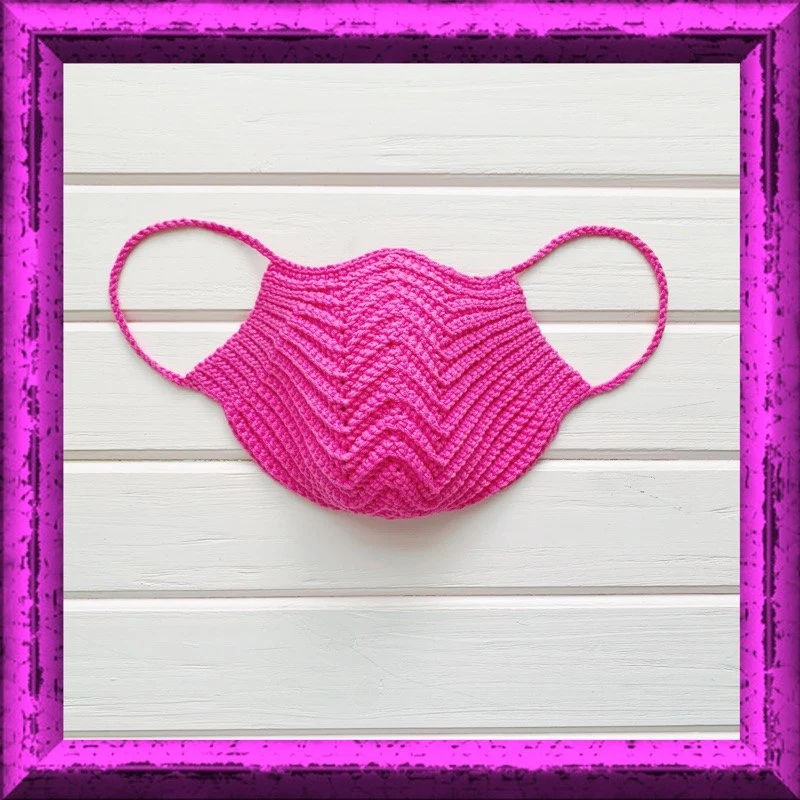 Complimentary Beginner Friendly crochet pattern: Contoured Ribbed Face Mask Pattern - Simple to follow guide