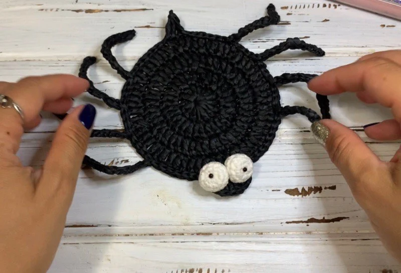 Complimentary Beginner Friendly crochet pattern: Spooky Spider Coaster Amigurumi Pattern - Simple to follow guide