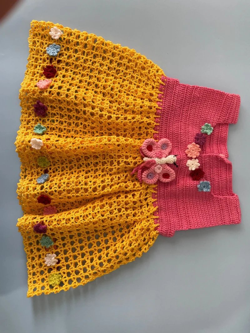 Quality crochet pattern: Butterfly Garden Crochet Toddler Dress Pattern - Intermediate level guide with complete instructions
