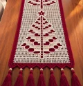 Filet Crochet Christmas Tree Table Runner Pattern step 2