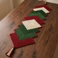 Crochet Christmas Granny Stitch Table Runner Pattern step 1