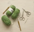 Crochet Green Fan Motif Filet Table Runner Pattern step 3