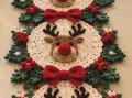 Crochet Reindeer Christmas Table Runner Pattern step 4