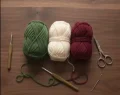 Crochet Christmas Tree Diamond Table Runner Pattern step 2