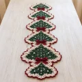 Crochet Christmas Tree Table Runner Pattern step 1