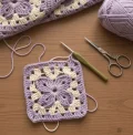 Crochet Butterfly Granny Square Bedspread Pattern step 3
