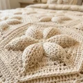 Crochet Hexagon Flower Bedspread and Pillow Sham Pattern step 2