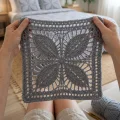 Crochet Leaf Square Bedspread and Pillow Sham Pattern step 3