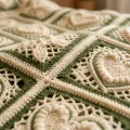 Crochet Heart Square Bedspread and Pillow Sham Pattern step 2