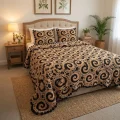 Crochet Spiral Hexagon Bedspread and Pillow Sham Pattern step 1