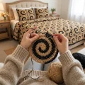 Crochet Spiral Hexagon Bedspread and Pillow Sham Pattern step 4