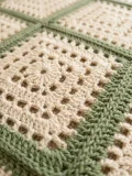 Crochet Sage and Cream Lace Square Bedspread with Matching Pillow Shams Pattern step 2