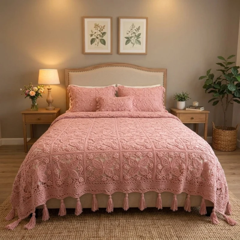 Quality crochet pattern: Crochet Butterfly Motif Bedspread Pattern - Advanced level guide with complete instructions