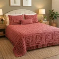 Crochet Lace Square Bedspread and Pillow Set Pattern step 1