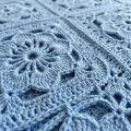 Crochet Flower Square Bedspread with Pillow Shams Pattern step 2